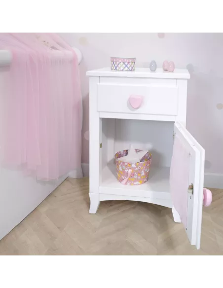 Comodino aperto dettaglio