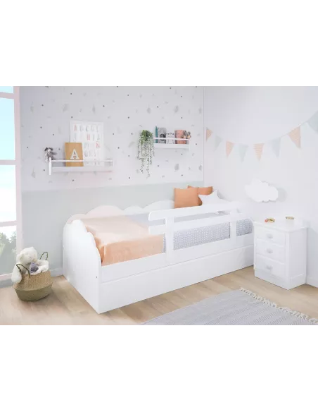 Letto nuvola con barriera di protezione