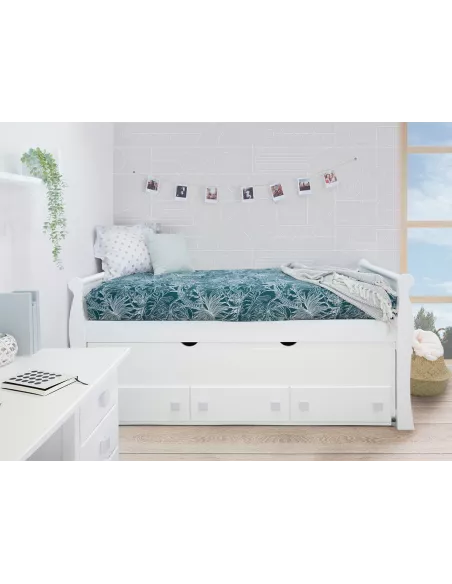 Letto estraibile con cassetti Gondola