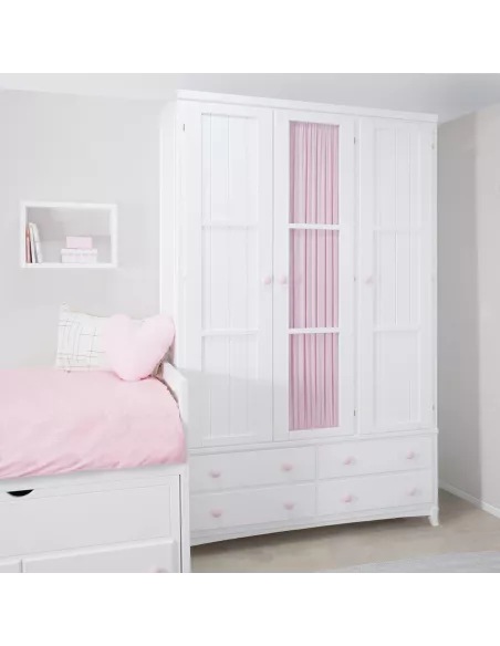 Armadio con ante e tende bambini