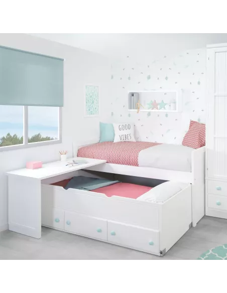 Letto con cassetti e letto estraibile per bambini e ragazzi