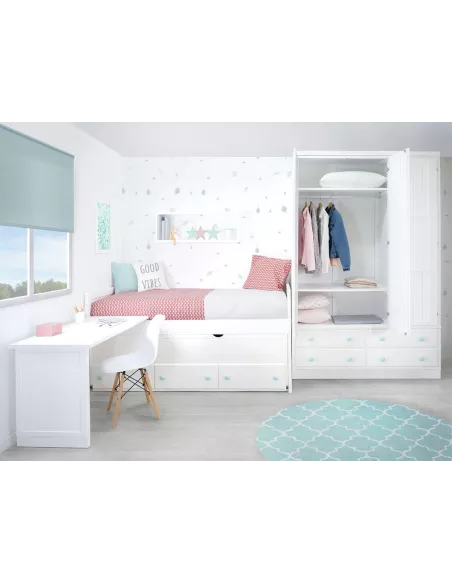 Armadio 3 ante con cassetti