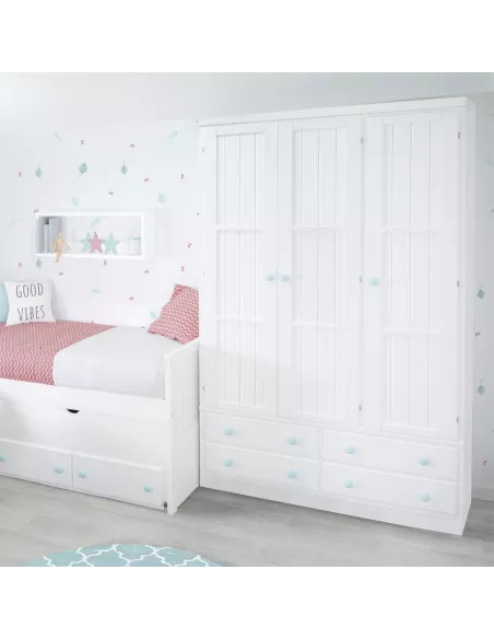 Armadio 3 ante con cassetti