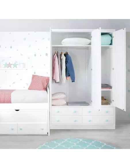 Armadio 3 ante con cassetti