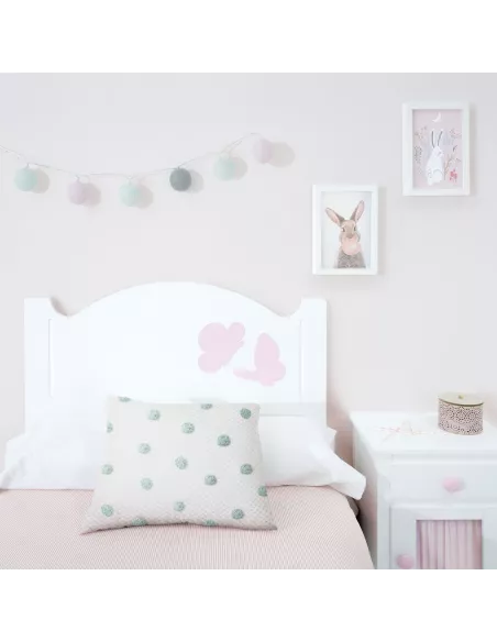 Testiera per bambini con farfalle rose