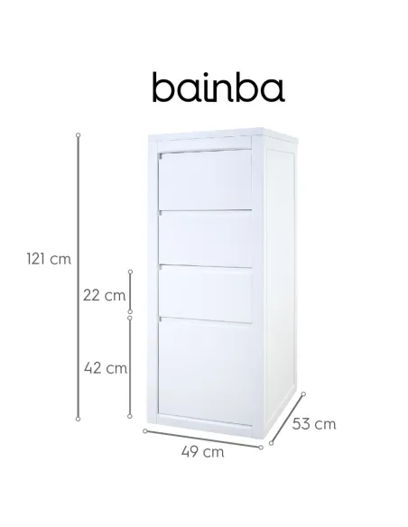 Misure cassettiera lineare 4 cassetti