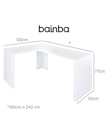 Misura destra scrivania angolare