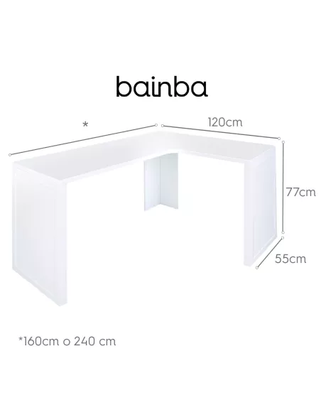 Misura sinistra scrivania angolare