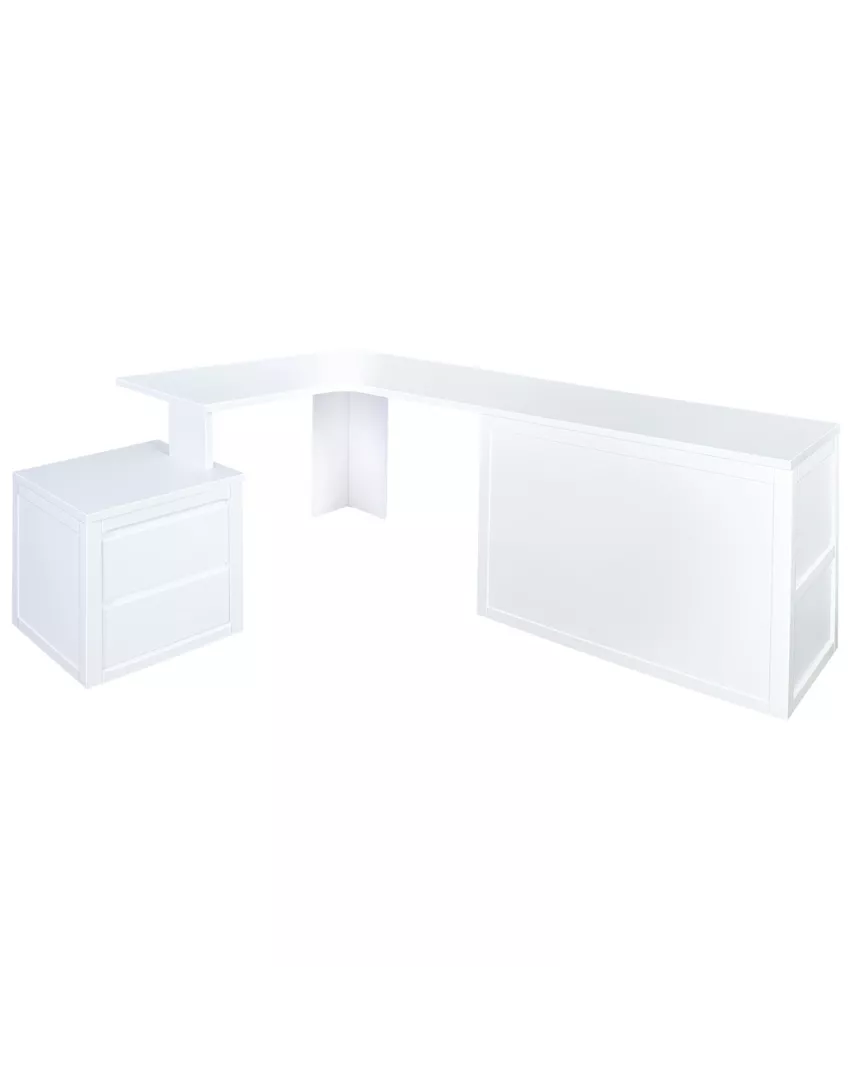 Scrivania angolare comodino 1 cassetto 2