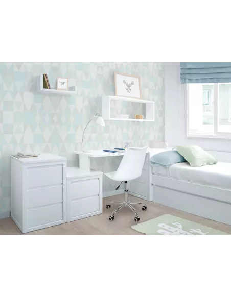 Scrivania giovanile bianca per ragazzi