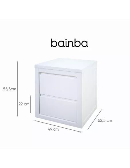 Misure comodino 2 cassetti