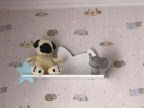 Mensola per bambini Stella colore menta 