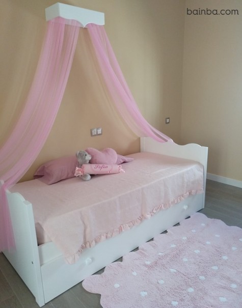 Letto estraibile per bambini Fantasia con baldacchino  