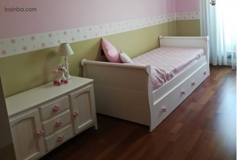 Letto estraibile Gondola con cassetti 