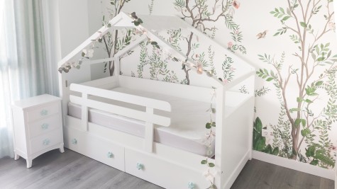 Letto con cassetti Bianca