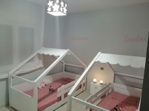 Letto casetta bianca Montessori