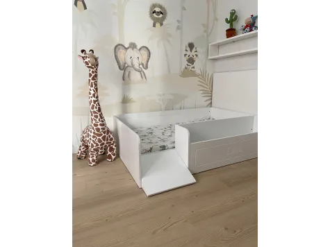 Letto montessori bianco con contenitore