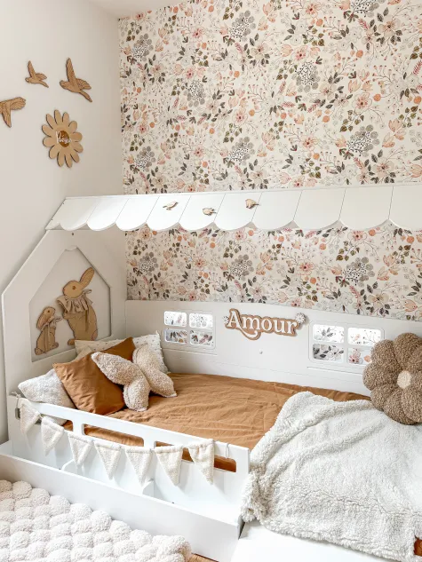 Letto a casetta montessori con contenidore