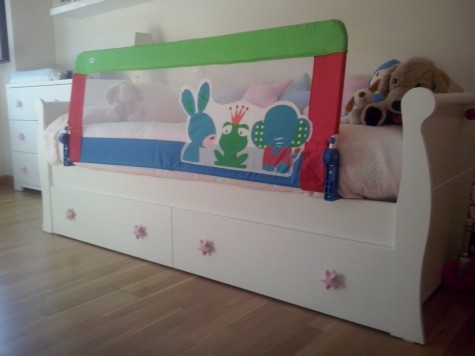 Letto per bambini Gondola con cassetti 